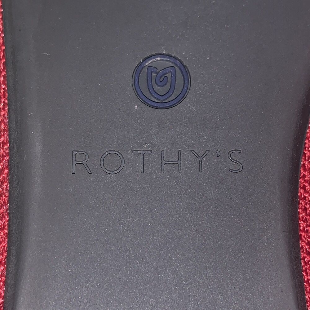 ROTHYS Women's 7.5 Pointed Ballet Flats Chili Red Washable Shoes Casual Office - Picture 13 of 13